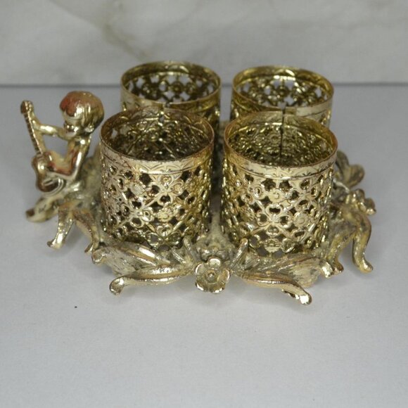 Vintage Sam Fink Lipstick Holder With Guitar Playing Figure Vanity Dresser Decor - Picture 3 of 5